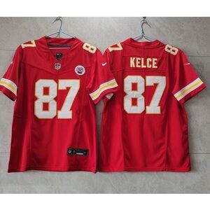 87 Travis Kelce Chiefs Red Vapor FUSE stitched jersey